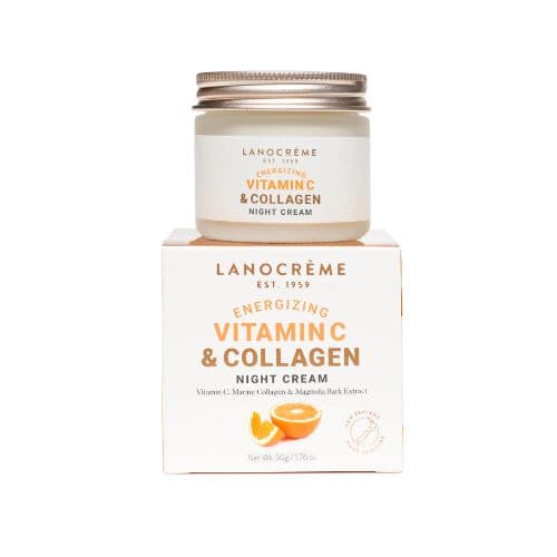 Crème de nuit énergisante à la vitamine C et au collagène LANOCREME 50g