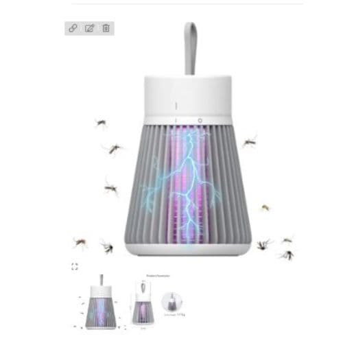 Lampe Anti-Moustique Insectes Electrique avec chargement USB